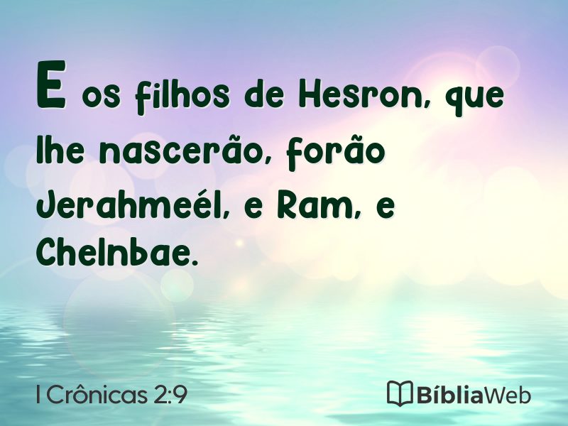 I Crônicas 2:9 em imagem para compartilhar