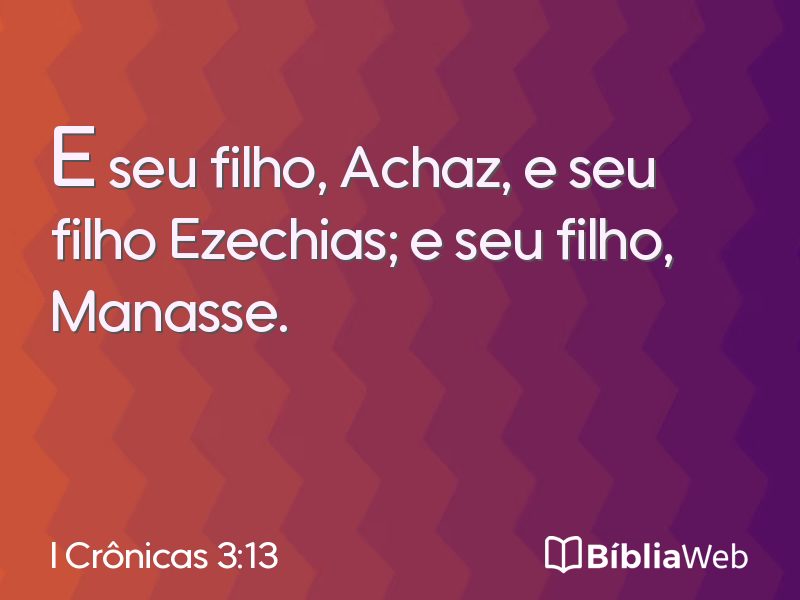 I Crônicas 3:13 em imagem para compartilhar