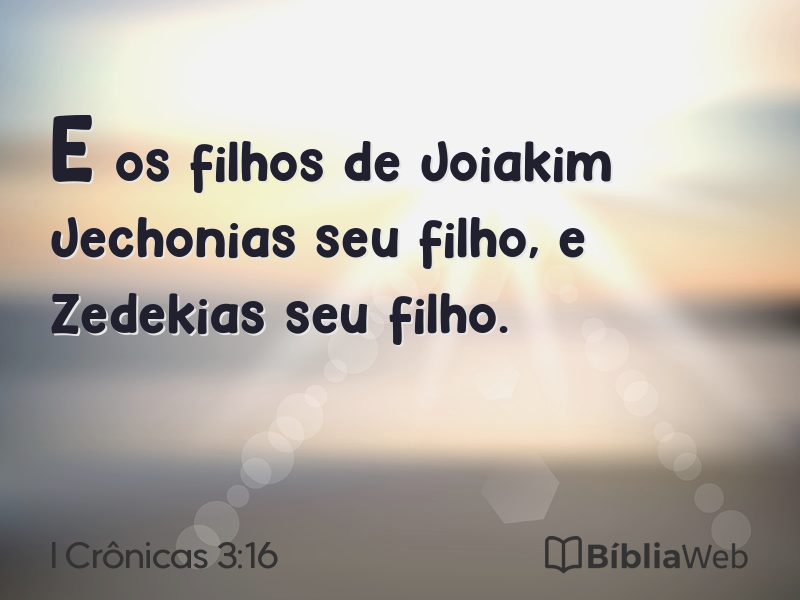 I Crônicas 3:16 em imagem para compartilhar