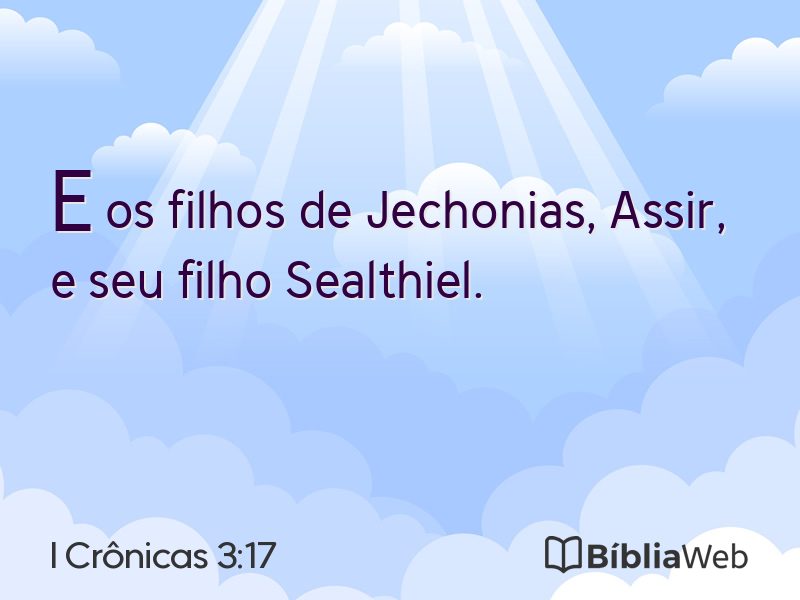 I Crônicas 3:17 em imagem para compartilhar