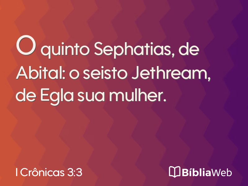 I Crônicas 3:3 em imagem para compartilhar