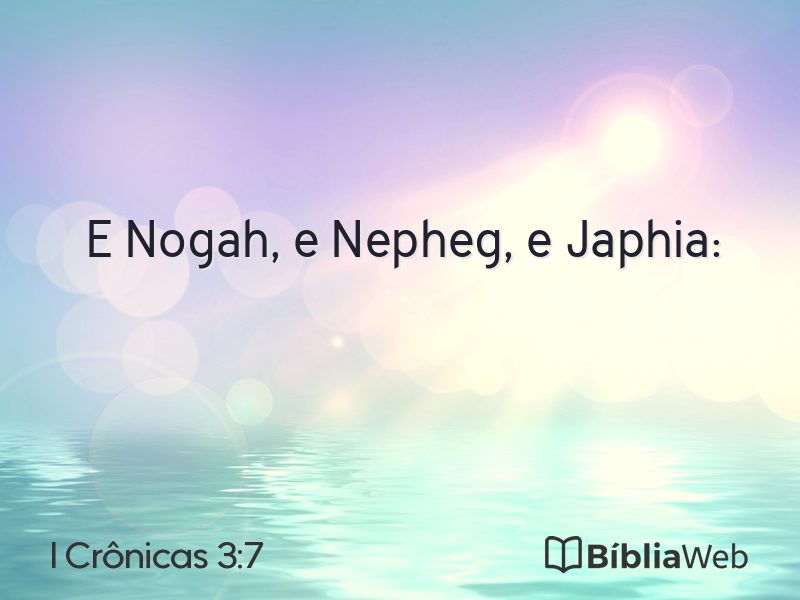 I Crônicas 3:7 em imagem para compartilhar