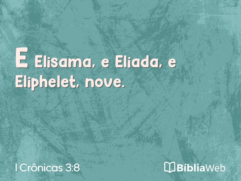 I Crônicas 3:8 em imagem para compartilhar