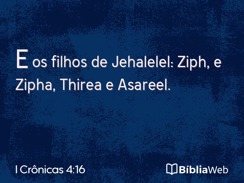 I Crônicas 4:16 em imagem para compartilhar