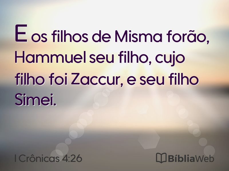 I Crônicas 4:26 em imagem para compartilhar