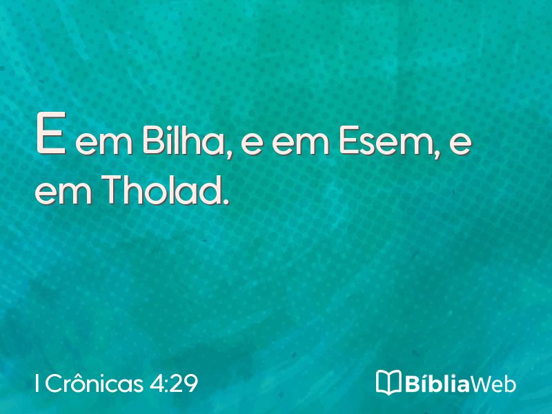 I Crônicas 4:29 em imagem para compartilhar