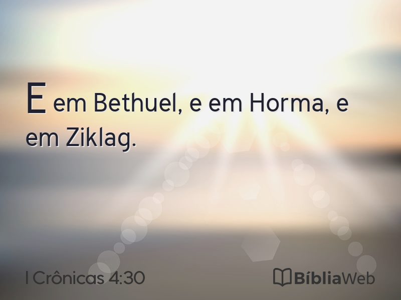I Crônicas 4:30 em imagem para compartilhar