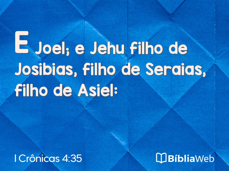 I Crônicas 4:35 em imagem para compartilhar