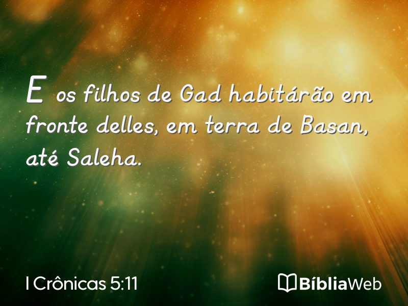 I Crônicas 5:11 em imagem para compartilhar