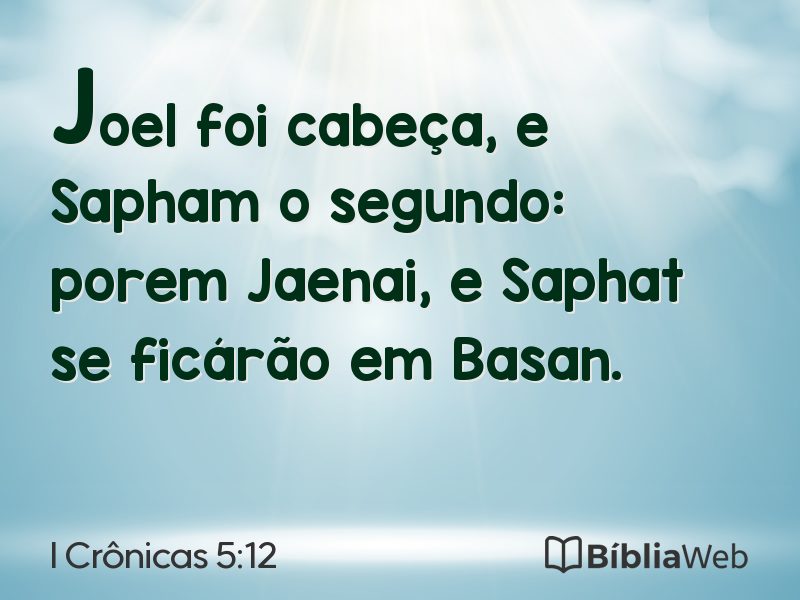 I Crônicas 5:12 em imagem para compartilhar