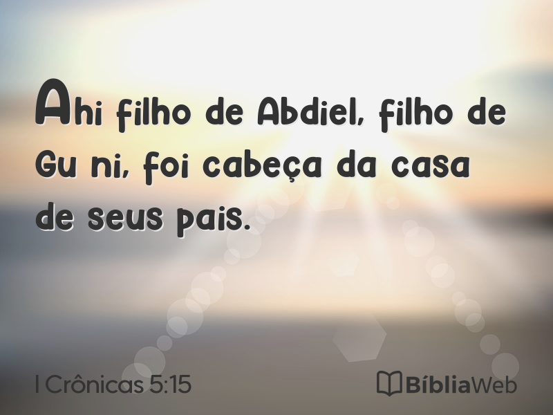 I Crônicas 5:15 em imagem para compartilhar