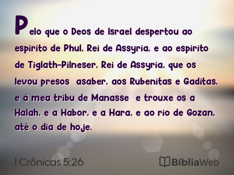 I Crônicas 5:26 em imagem para compartilhar