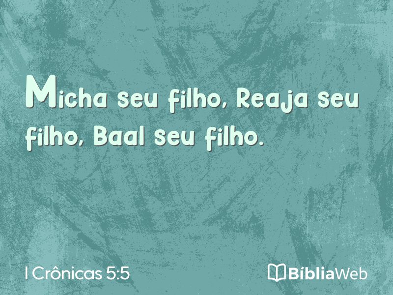 I Crônicas 5:5 em imagem para compartilhar