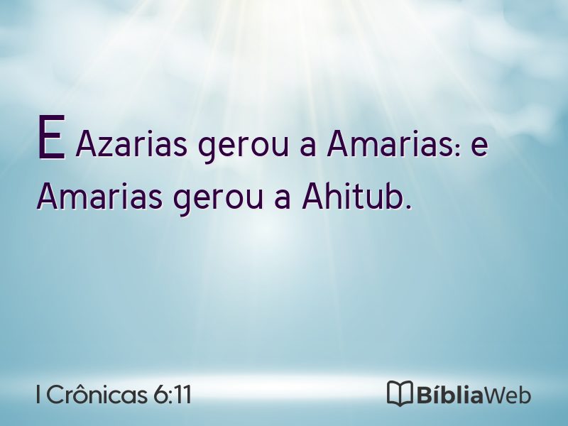 I Crônicas 6:11 em imagem para compartilhar