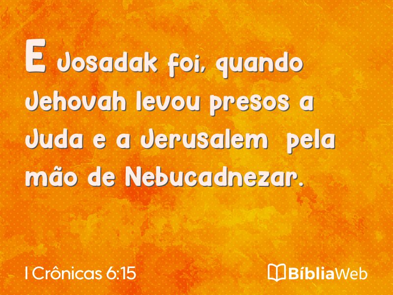 I Crônicas 6:15 em imagem para compartilhar