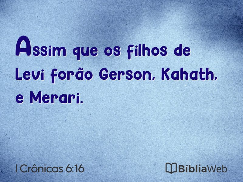 I Crônicas 6:16 em imagem para compartilhar