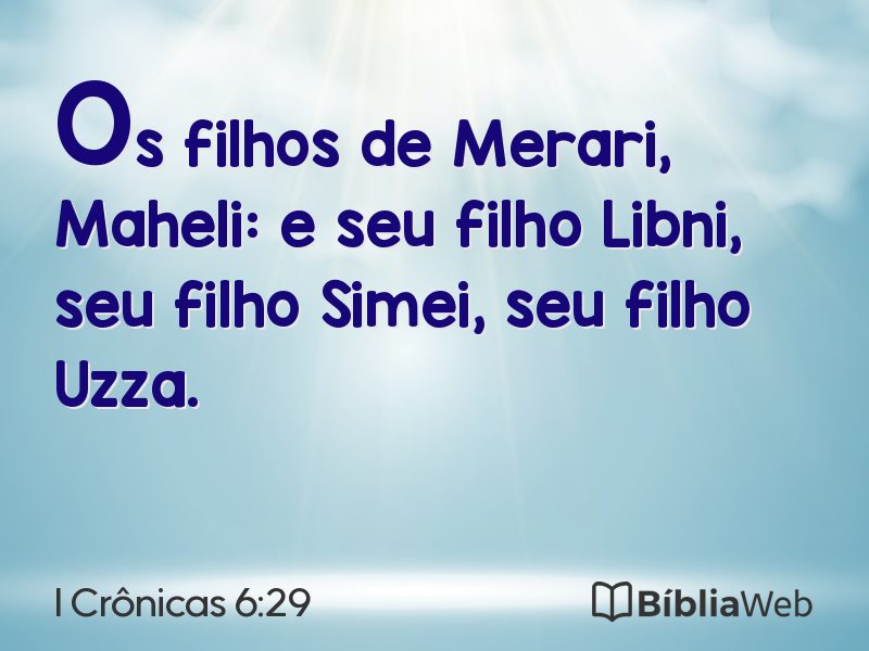 I Crônicas 6:29 em imagem para compartilhar