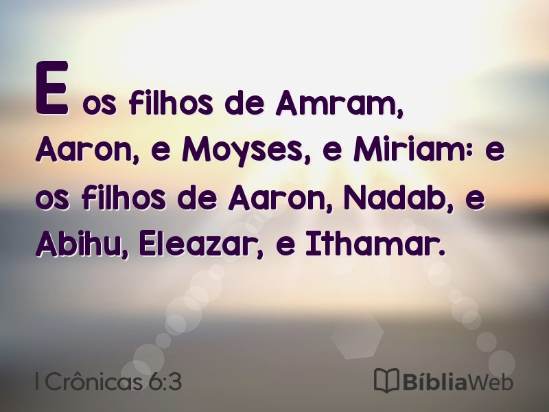 I Crônicas 6:3 em imagem para compartilhar