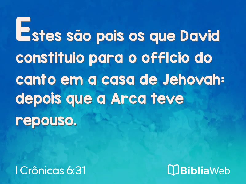 I Crônicas 6:31 em imagem para compartilhar