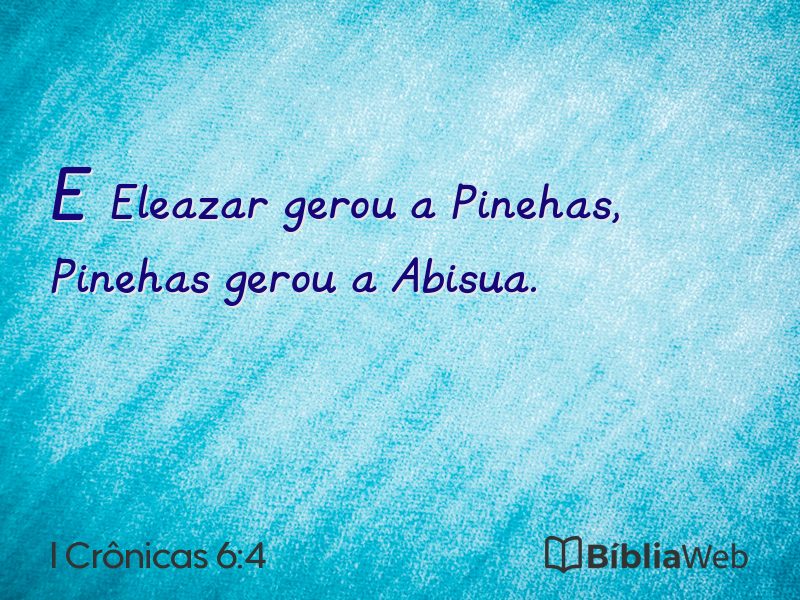 I Crônicas 6:4 em imagem para compartilhar