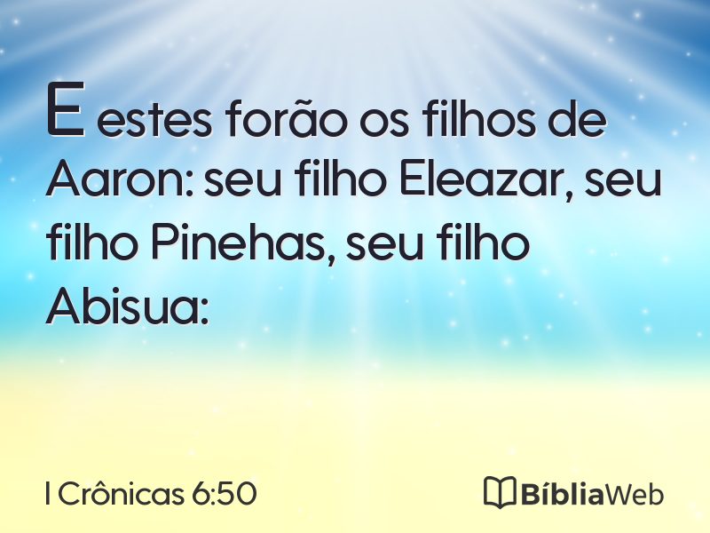 I Crônicas 6:50 em imagem para compartilhar