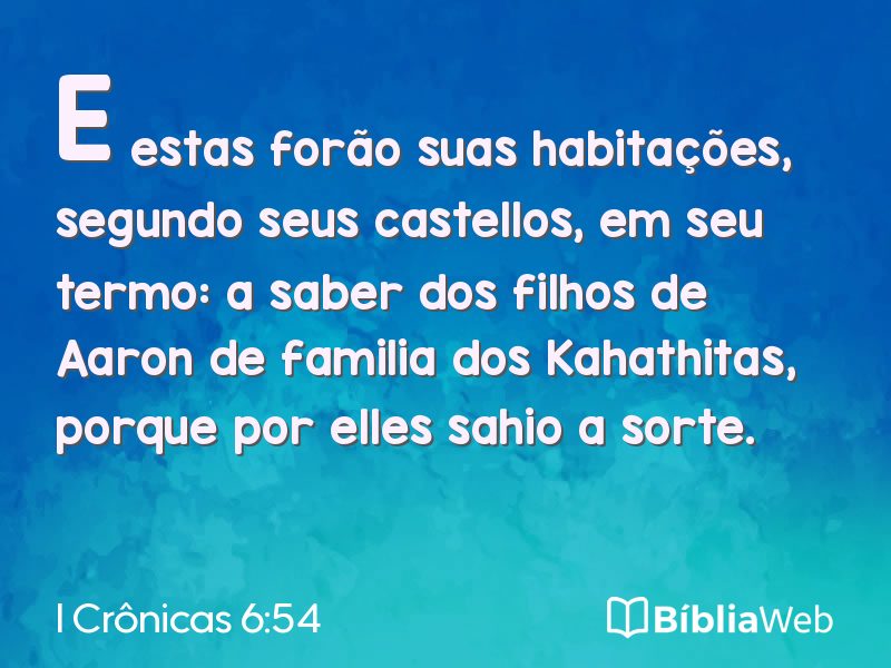 I Crônicas 6:54 em imagem para compartilhar