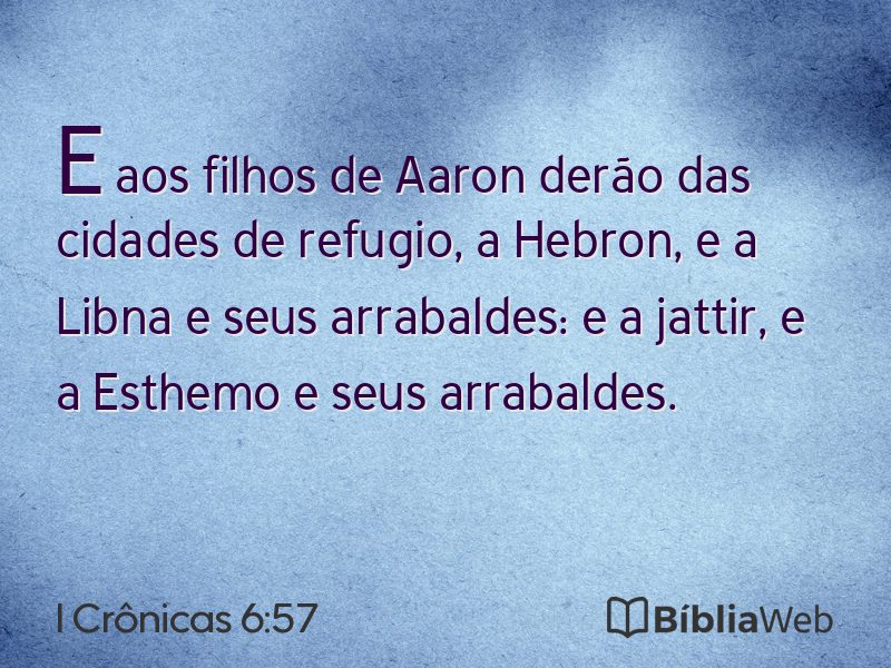 I Crônicas 6:57 em imagem para compartilhar