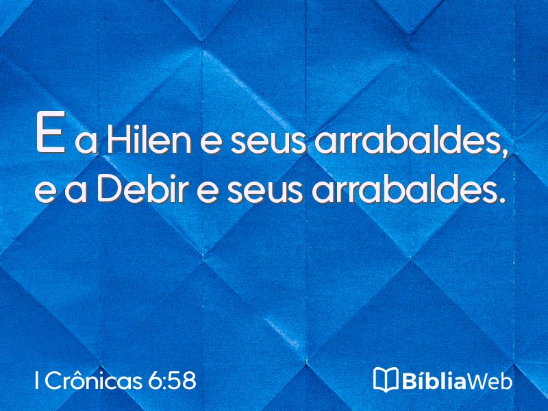 I Crônicas 6:58 em imagem para compartilhar