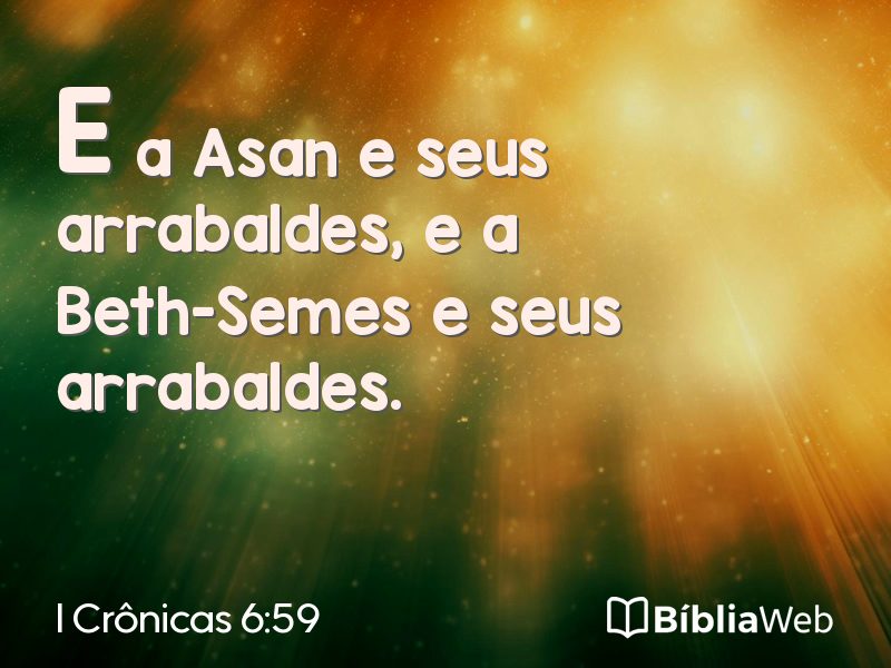 I Crônicas 6:59 em imagem para compartilhar