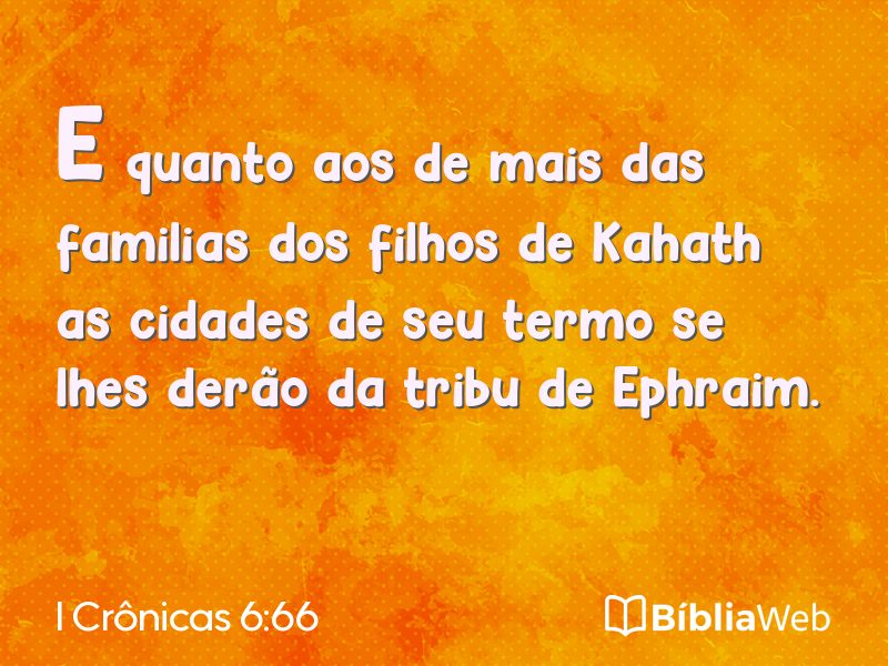I Crônicas 6:66 em imagem para compartilhar