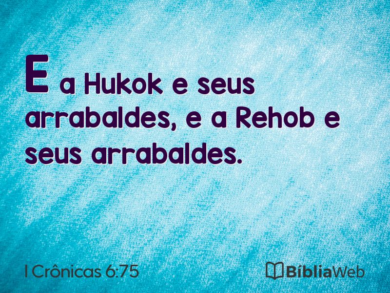 I Crônicas 6:75 em imagem para compartilhar