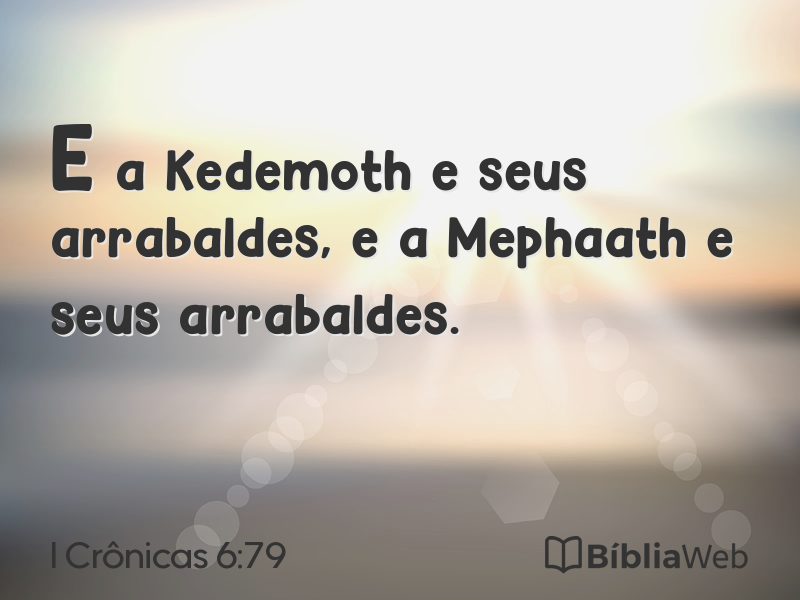 I Crônicas 6:79 em imagem para compartilhar