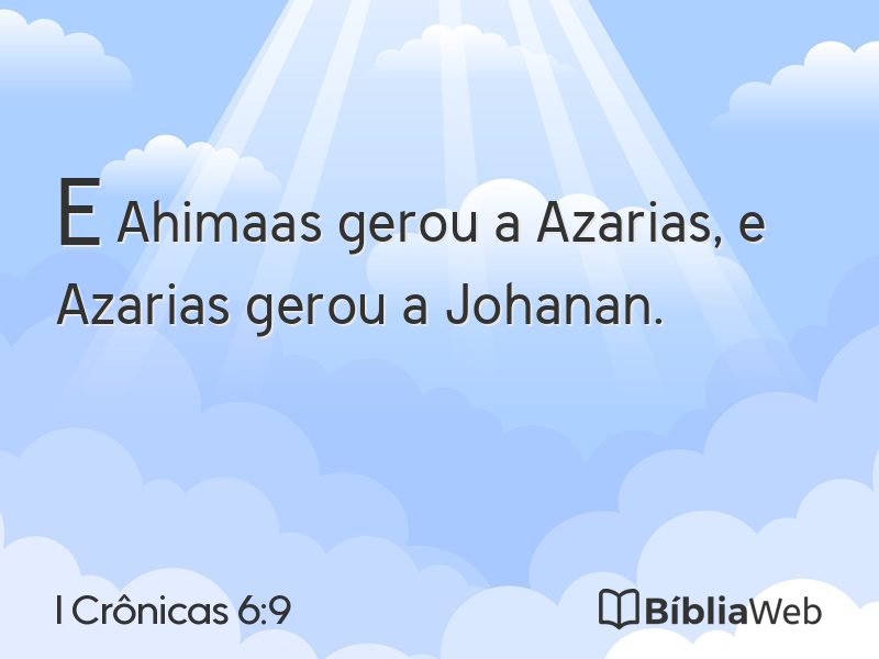I Crônicas 6:9 em imagem para compartilhar