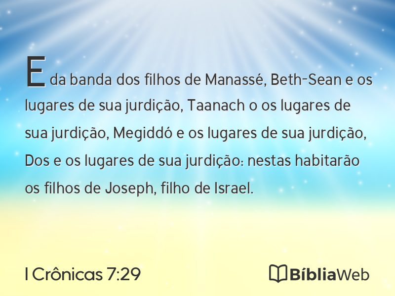 I Crônicas 7:29 em imagem para compartilhar