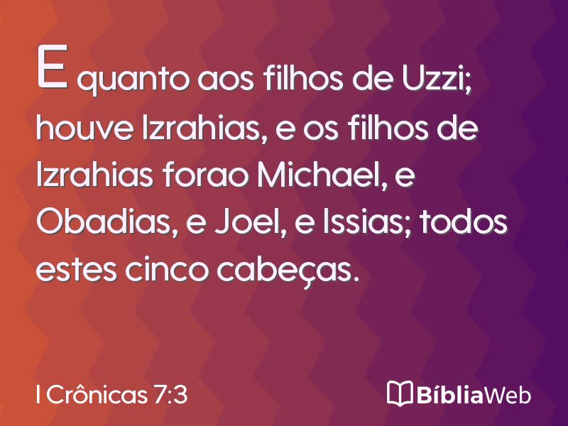 I Crônicas 7:3 em imagem para compartilhar