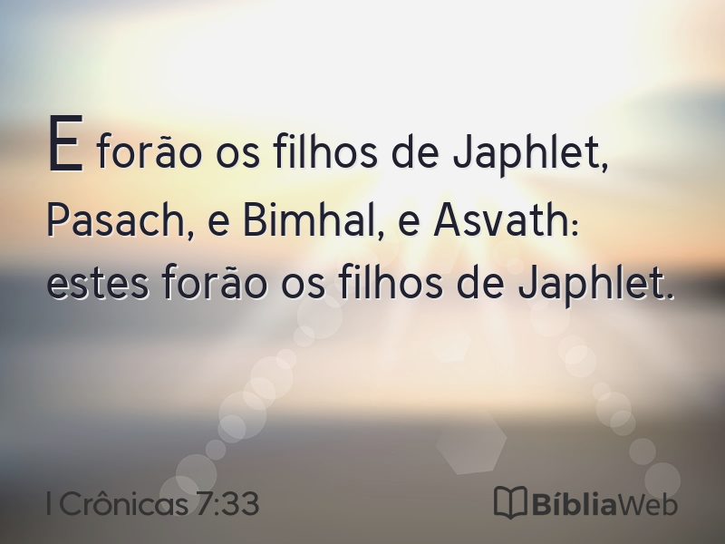 I Crônicas 7:33 em imagem para compartilhar