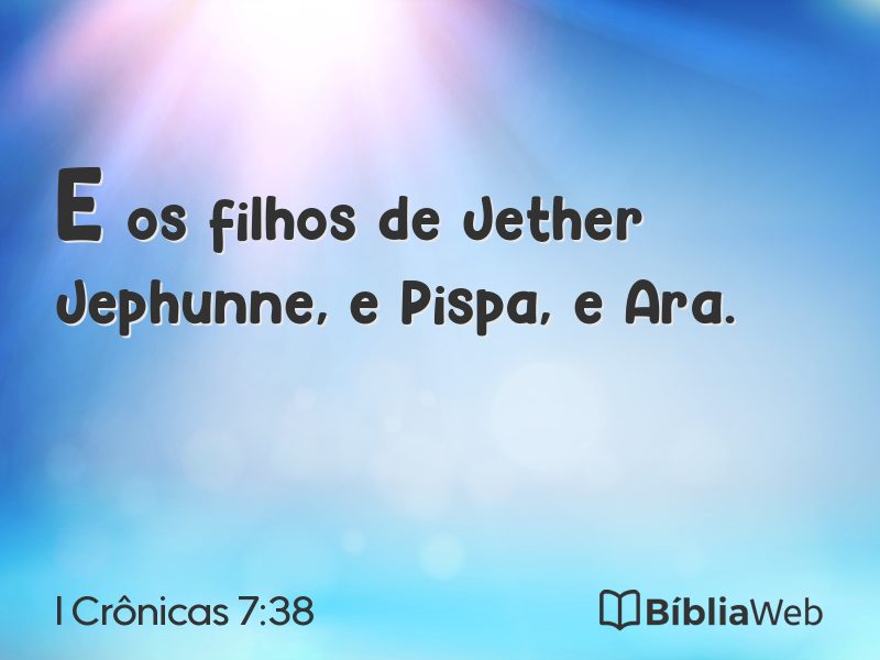 I Crônicas 7:38 em imagem para compartilhar