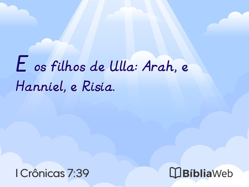 I Crônicas 7:39 em imagem para compartilhar