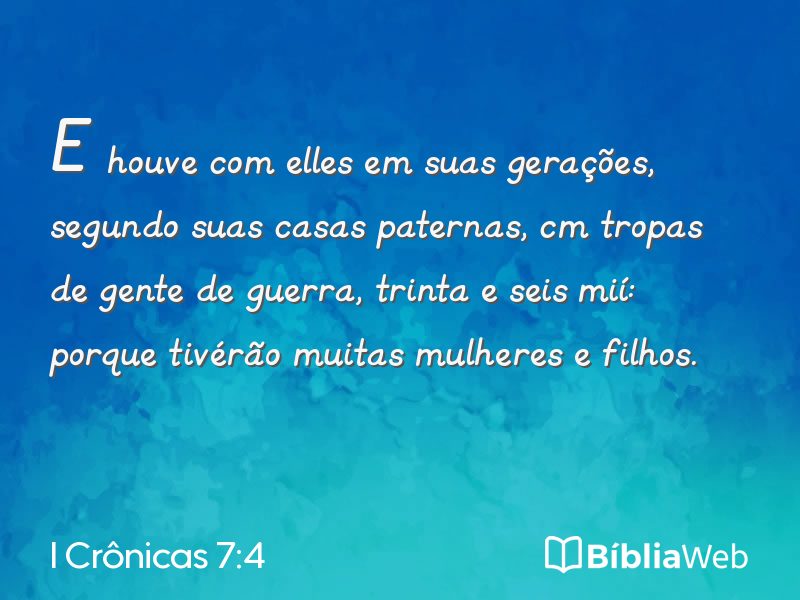 I Crônicas 7:4 em imagem para compartilhar