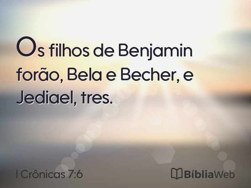 I Crônicas 7:6 em imagem para compartilhar