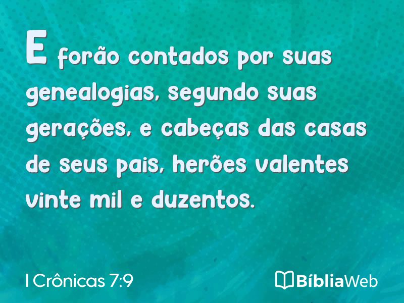I Crônicas 7:9 em imagem para compartilhar