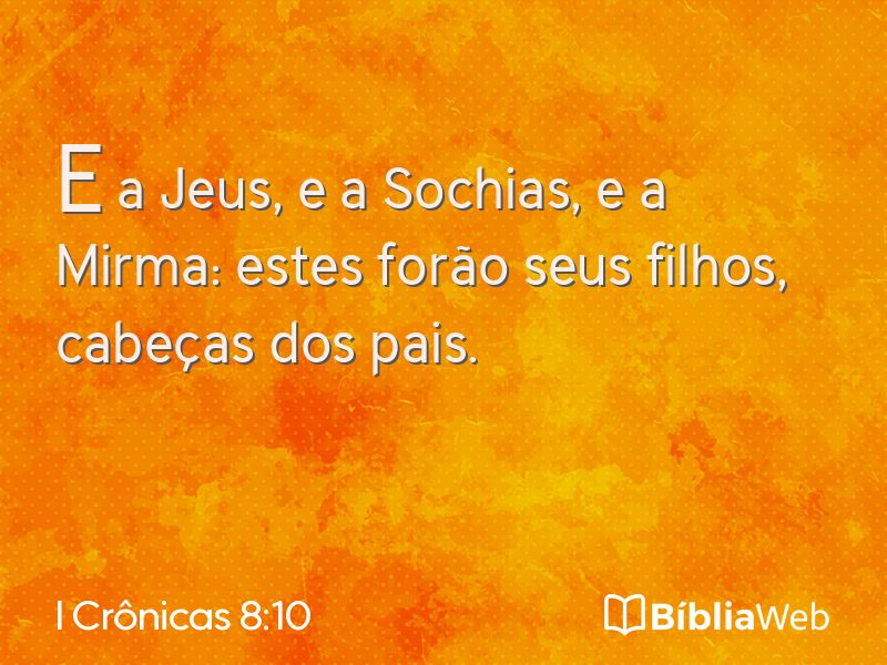 I Crônicas 8:10 em imagem para compartilhar