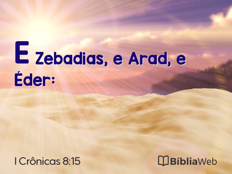I Crônicas 8:15 em imagem para compartilhar
