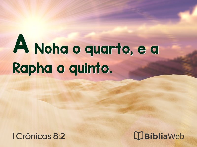 I Crônicas 8:2 em imagem para compartilhar