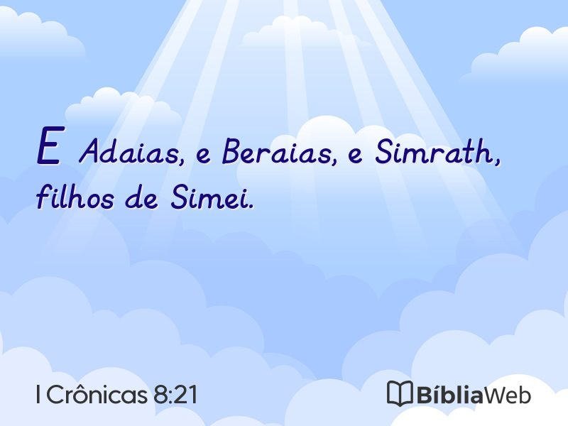 I Crônicas 8:21 em imagem para compartilhar