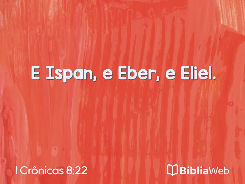 I Crônicas 8:22 em imagem para compartilhar