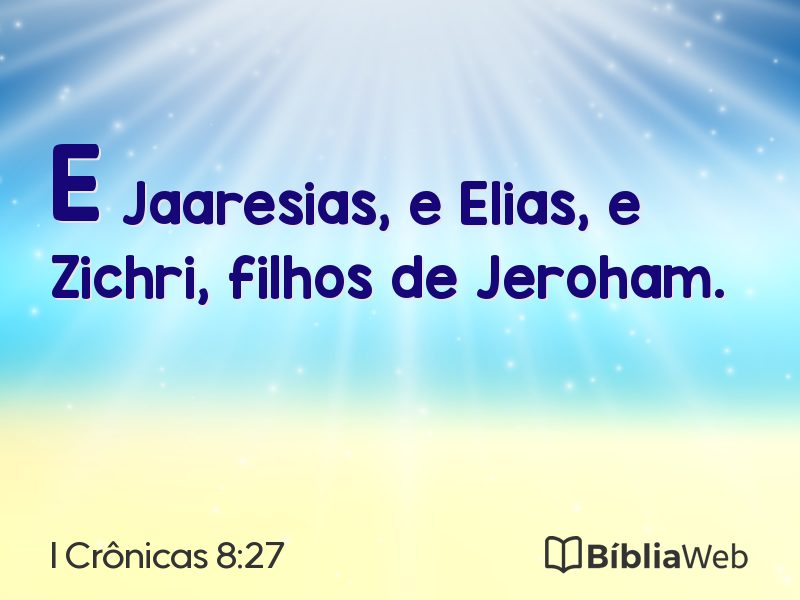I Crônicas 8:27 em imagem para compartilhar