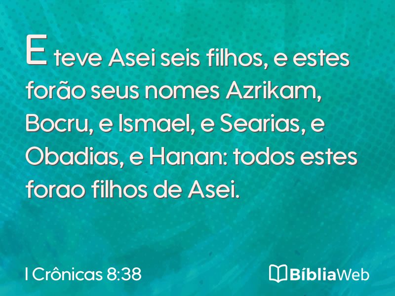 I Crônicas 8:38 em imagem para compartilhar