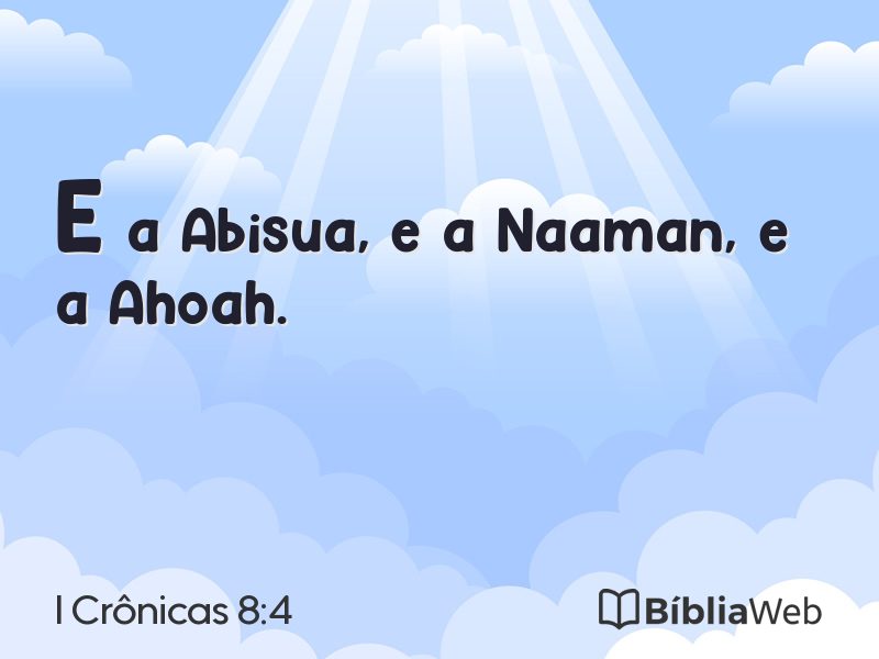 I Crônicas 8:4 em imagem para compartilhar