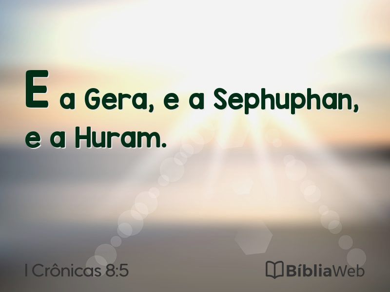 I Crônicas 8:5 em imagem para compartilhar